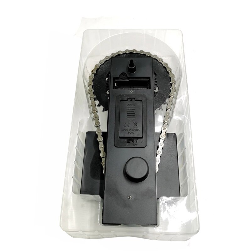 2022 Vintage Desk Clock Antique Gear Iron Timing Chain Shaped Battery Operated Tabletop Clock Rustic Farmhouse Living