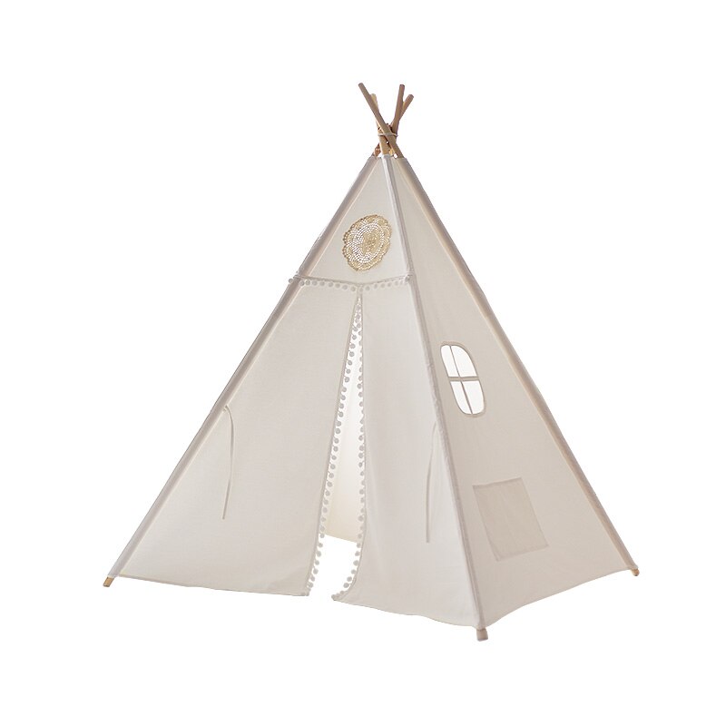 Canvas Teepee Play Tent Kids Indian Wigwam Playhouse Tipi Tee Pee Tent