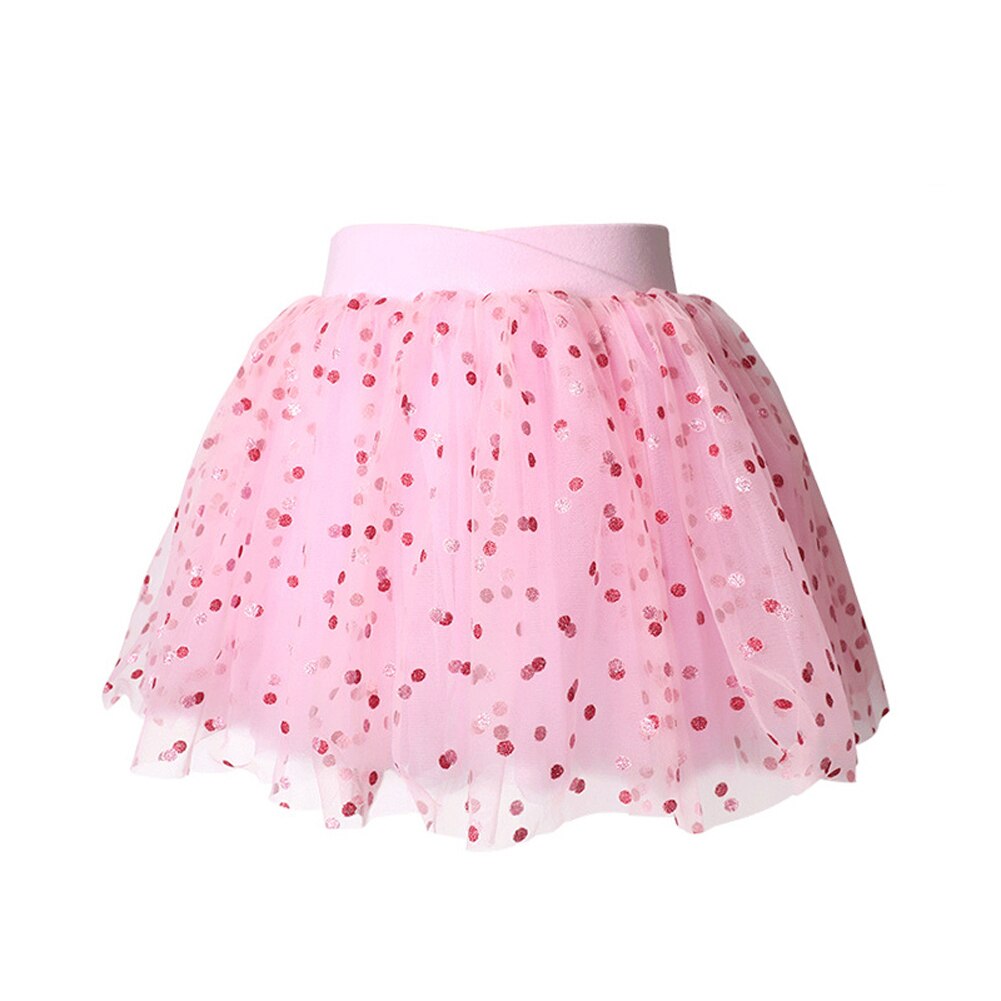 Kids Girls Layered Stars Sequins Tutu Skirt Children Princess Ballet Dance Dress Long Sleeve Fluffy Petticoat Skirt: Roze / M