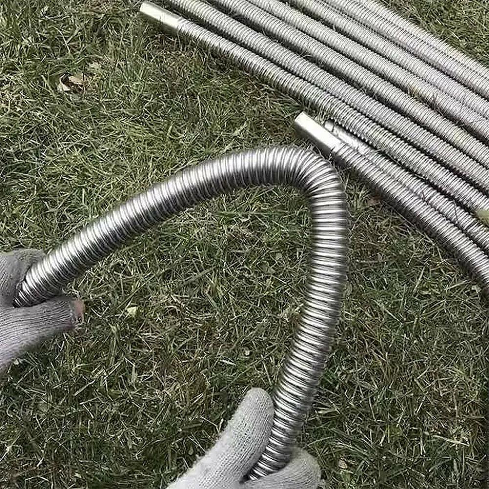 Heater Accessories Threaded Exhaust Pipe Steel Heater Exhaust Pipe Round Tube Gas Vent for diesel Tank Accessories