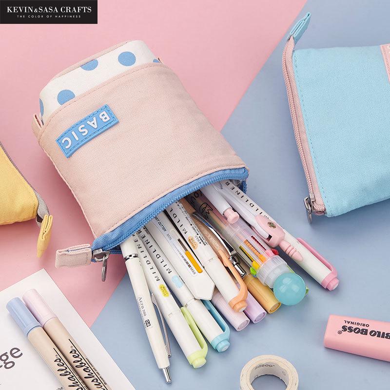 Leuke Stippen Flexibele Etui Stof Schoolbenodigdheden Potlood Tas Briefpapier School Leuke Pennenbakje Door Kevin & Sasa ambachten