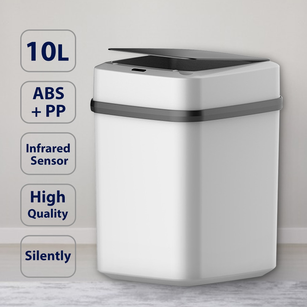 10l sensor inteligente automático inteligente lata de lixo tampa dustbin detector de movimento cozinha quarto de poupança de energia sem ruído lixo bin