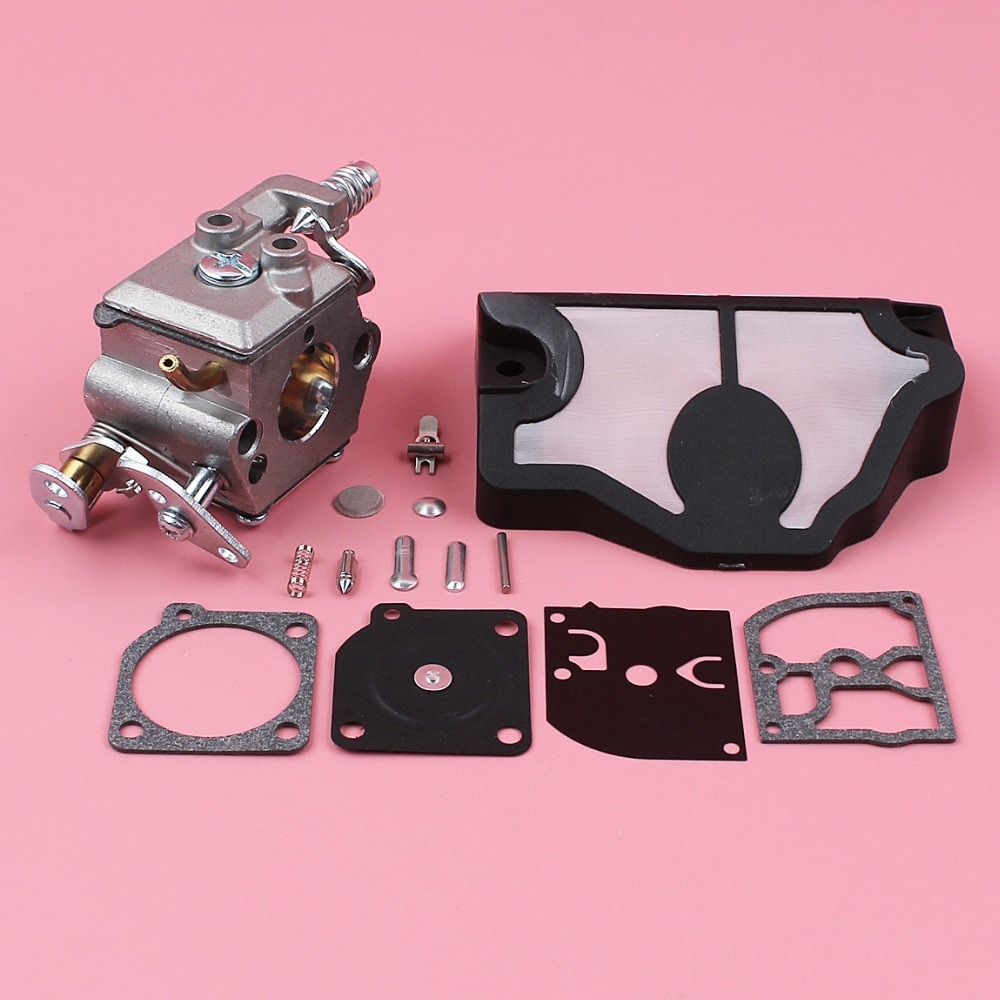 Förgasare luftfilter kolhydrat ombyggnad reparationssats för husqvarna 36 41 136 137 141 142 motorsåg reservdel zama  c1q-w29e