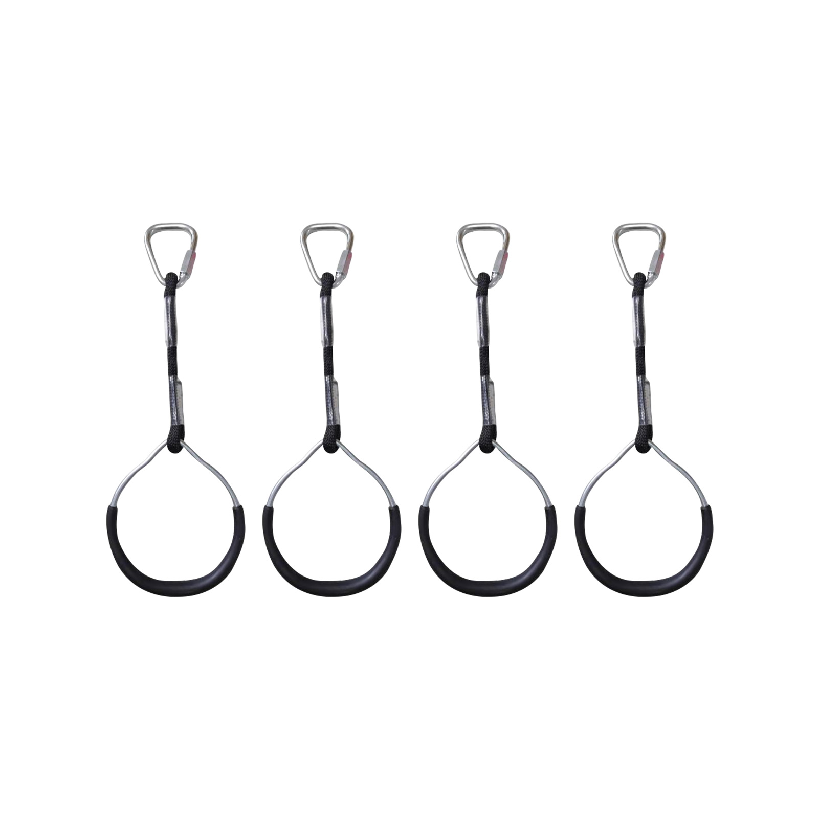 4pcs Indoor Swing Fitness Playground Portable Pull Up Easy Install Home Gym Children Gymnastic Ring Multipurpose Heavy Duty: black