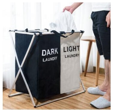 X-Shape Foldable Dirty Laundry Basket Organizer Pr... – Grandado