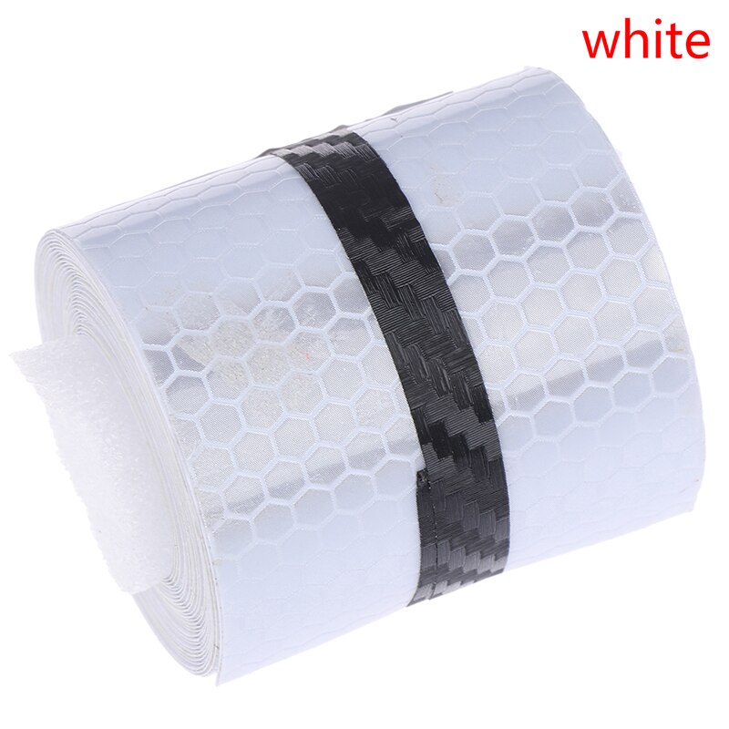 Cintas de advertencia para coches, camiones y motocicletas, pegatinas reflectantes, calcomanías para bicicleta, 5cm x 300cm: Blanco