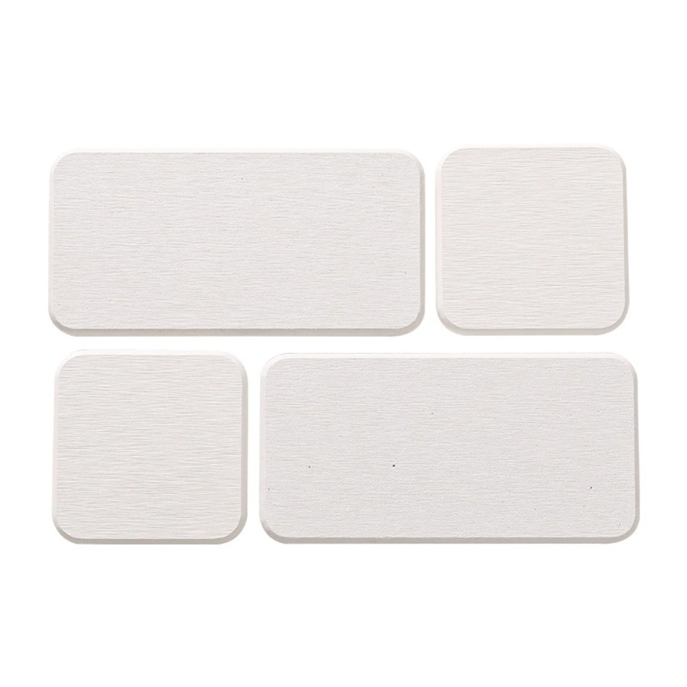 Soap Drying Mat Dish Diatomite Tray Pad Sink Holder Bathroom Kitchen Absorbent Cup Fast Mats Saver Organizer Pads Stone Water: WHITE