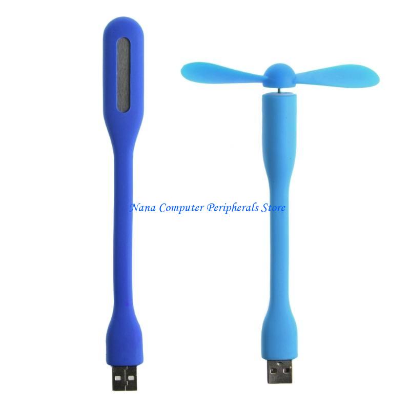Ventilador USB USB F68C LED LED Flexible flexible Ventilador enfriamiento con lámparas para: Azul