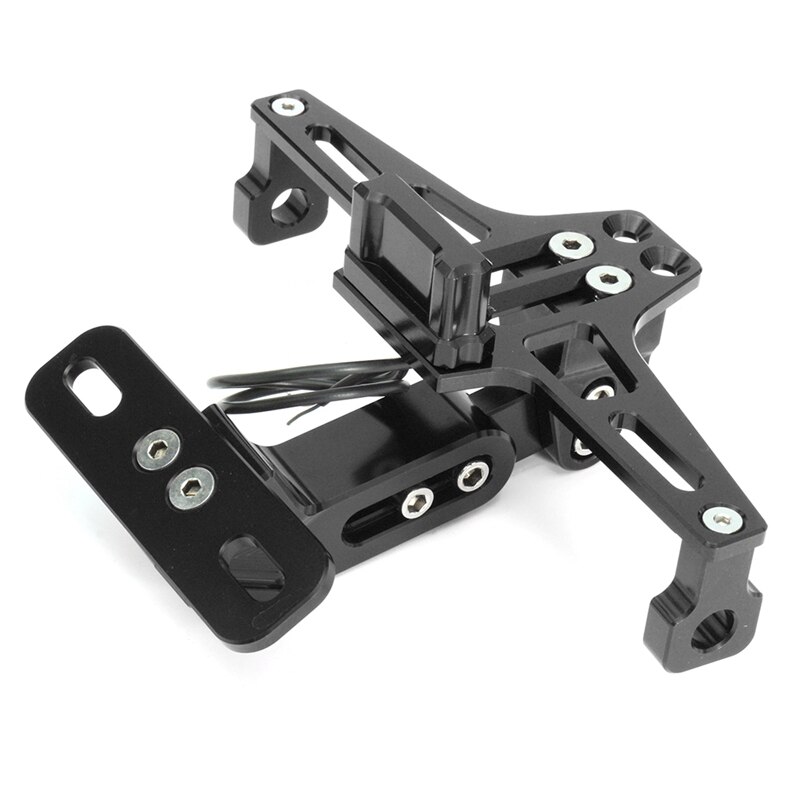 Support de support de plaque d'immatriculation de moto de cadre de commande numérique par ordinateur avec la lumière de Led réglable pour Yamaha Bws R25 R3 Mt03 Msx