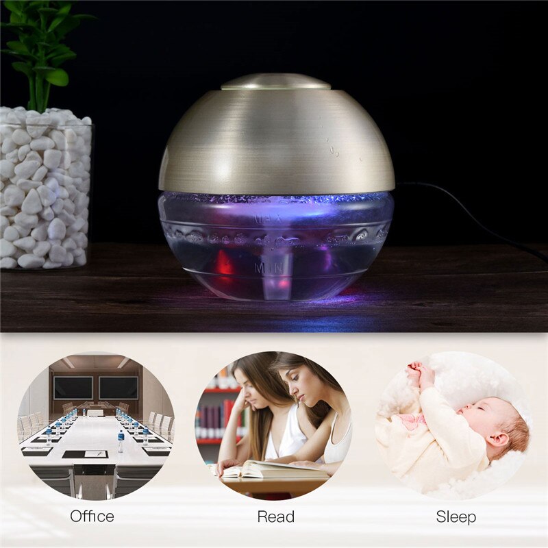 Purificador de aire portátil con carga USB, filtro HEPA, elimina el polvo, humo, limpiador de aire con luz LED nocturna, difusor de aceite esencial, P49