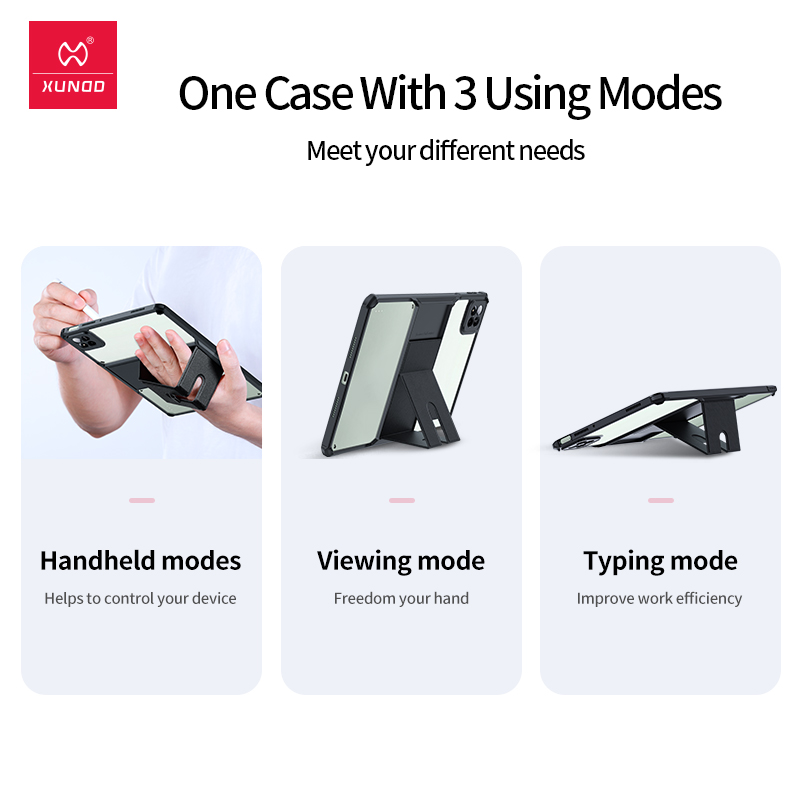 Xundd For Xiaomi Pad 7 Pro 11.2 Case For Pad 7 11.2 Shockproof Protective Sleeve Tablet Case Transparent Cover With Stand Holder