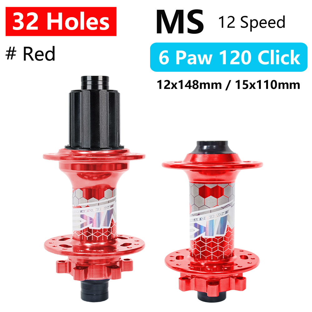 Moyeux de vélo VTT 32 trous 6 griffes levier à dégagement
