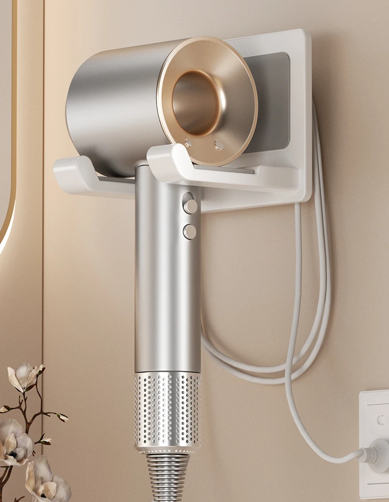 Aluminium Hair Dryer Rack Wall Mounted Bathroom Storage Organizer for Hairdryer Stand Support Cradle Holder Shelves