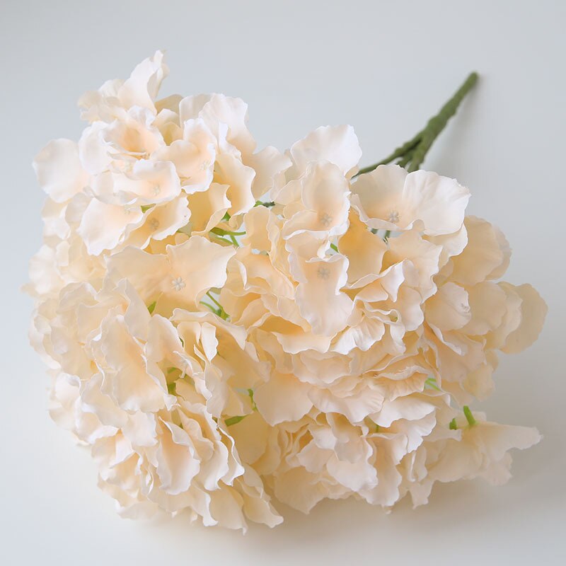 5 hoder bunt mallorca hortensia blomstergren simulering blomst bryllup dekorasjon rekvisitter blomstervegg hus fest dekor: Champagne