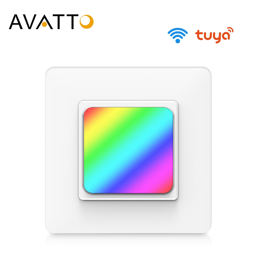 Avatto Tuya Rgb Licht Wifi Schakelaar Met Nachtlampje, smart Muur Lichtschakelaar Smart Home Automation Werkt Met Alexa, Google Thuis