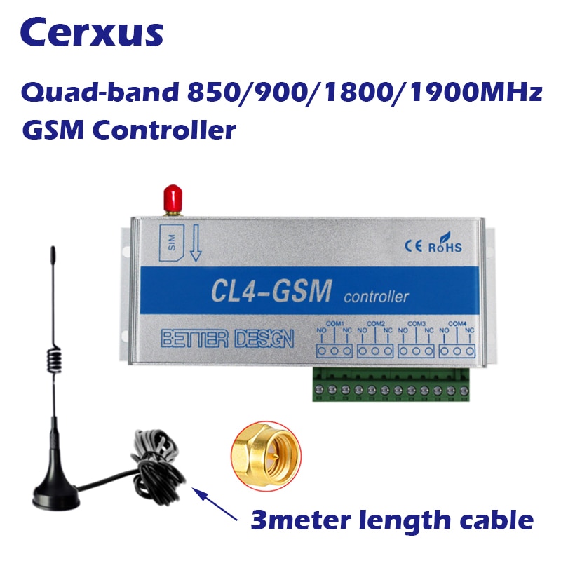 GSM remote controller Home Security System Household 4 channels 4switchs for household Electrical Appliances Barrier gate opener