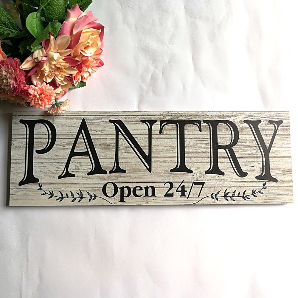 Hout Pantry Open 24/7 Teken Rustieke Muur Decor Voor Thuis Keuken Eetkamer Pantry Teken Voor Keuken Hout Muur Teken