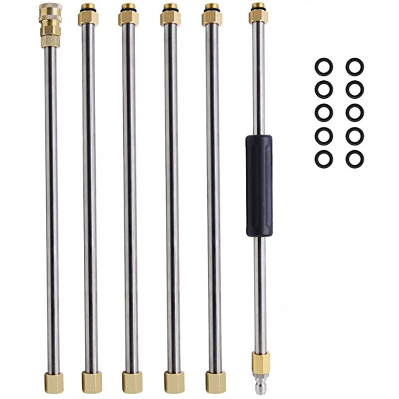 Boquillas de arandela ROUE, herramienta de limpieza, varitas de extensión, boquilla de limpiador de techo para Karcher K2 K3 K4 K5 K6 K7, limpiador de alta presión: Descolorido