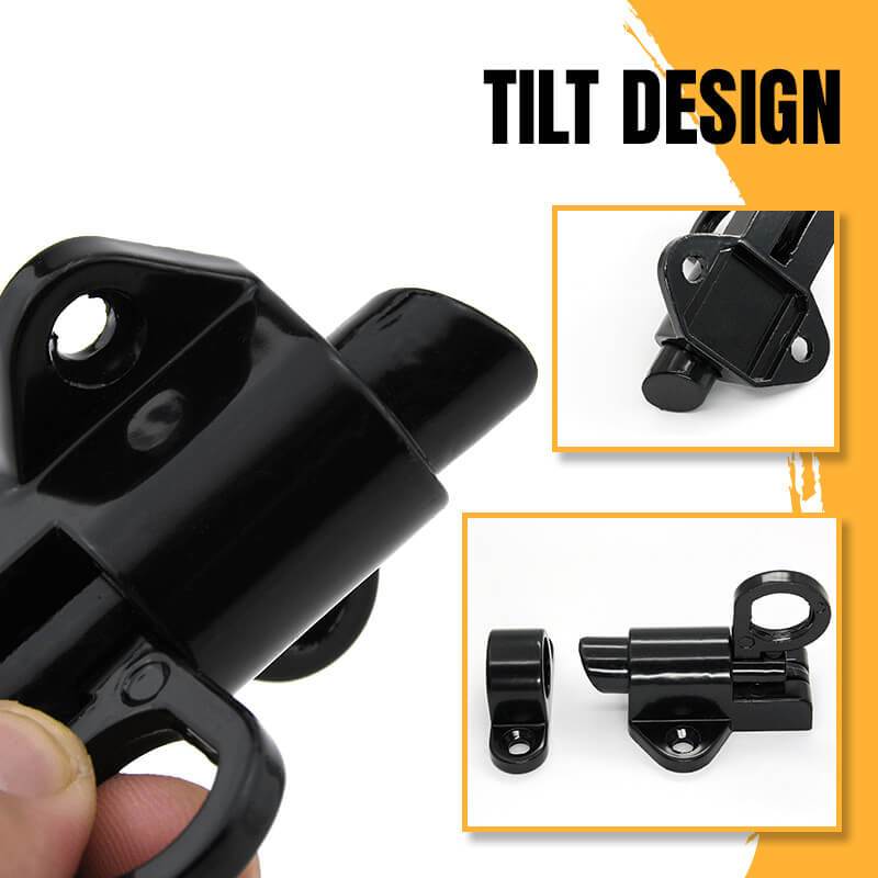 Aluminum Alloy Door Latch Lock Spring Loaded Window Door Bolt Gate Pull Ring Bounce Home Security Latch Hasp Sliding Lock