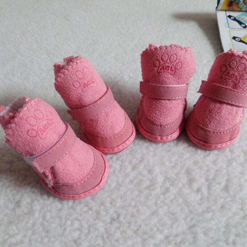 Chien antidérapant bottes de neige hiver chaussures pour animaux de compagnie pour petit moyen grand chiens 4 pièces épais neige chien chaussures bottes chaudes chiot fournitures