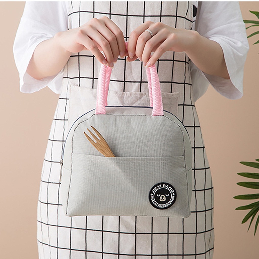Lunch Bag Insulated Thermal Food Storage Bag Portable Travel Working Bento Box Lunch Box Tote Cooler Handbag School Food Bags