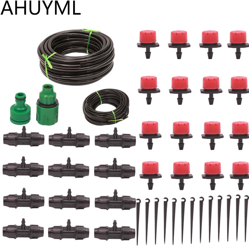 25 mt 8/11 + 4/7 Schlauch Bewässerung Bewässerung einstellen Garten Automatische Bewässerung Mikro Tropfen Bewässerung System Garten Selbst Bewässerung Bausätze schlauch