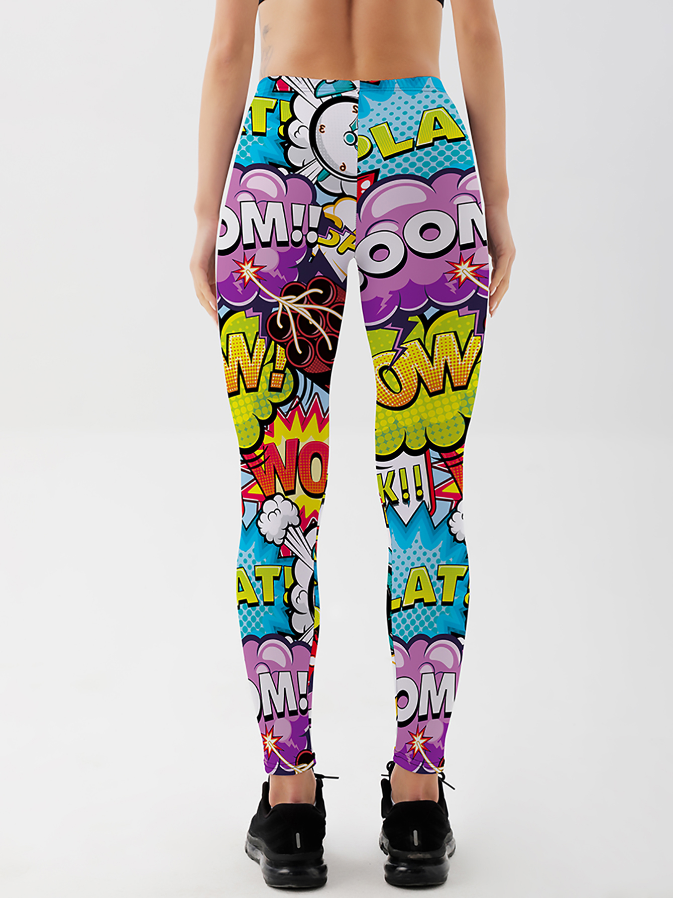 Mallas con estampado 3D, mallas deportivas Push Up para mujer, pantalones deportivos para correr, estilos de juego de cómic de dibujos animados, mallas para chica