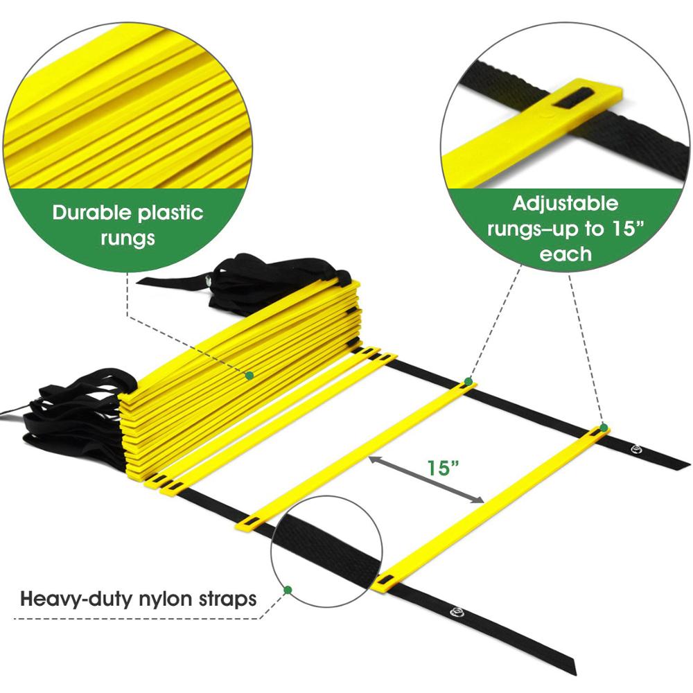 Nylon Straps Training Ladders Agility Speed Ladder Stairs Agile Staircase for Fitness Soccer Football Speed Ladder Equipment