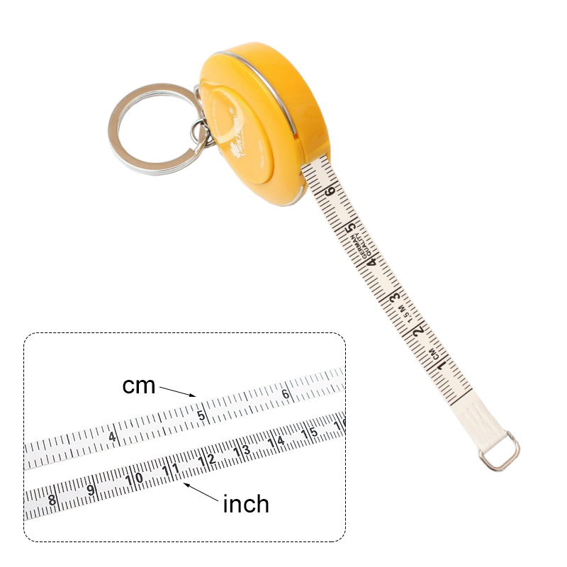 LMDZ 1Pcs 150cm/60inch Mini Retractable Portable Ruler Tape Measure Children Height Ruler Centimeter Inch Roll Tape Sewing Tools