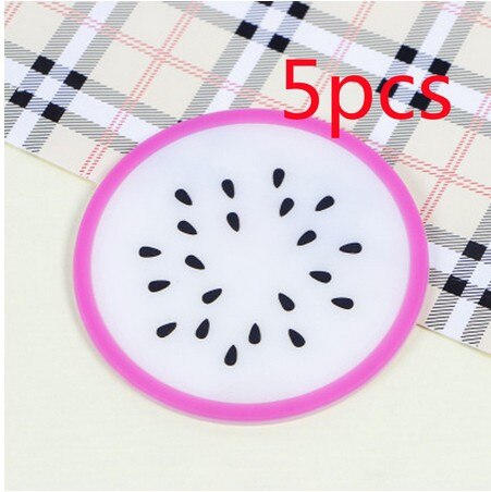 Fruit Shape Cup Coaster Silicone Slip Insulation Pad Cup Mat Drink Holder Mug Stand Home Table Decorations Kitchen Accessory