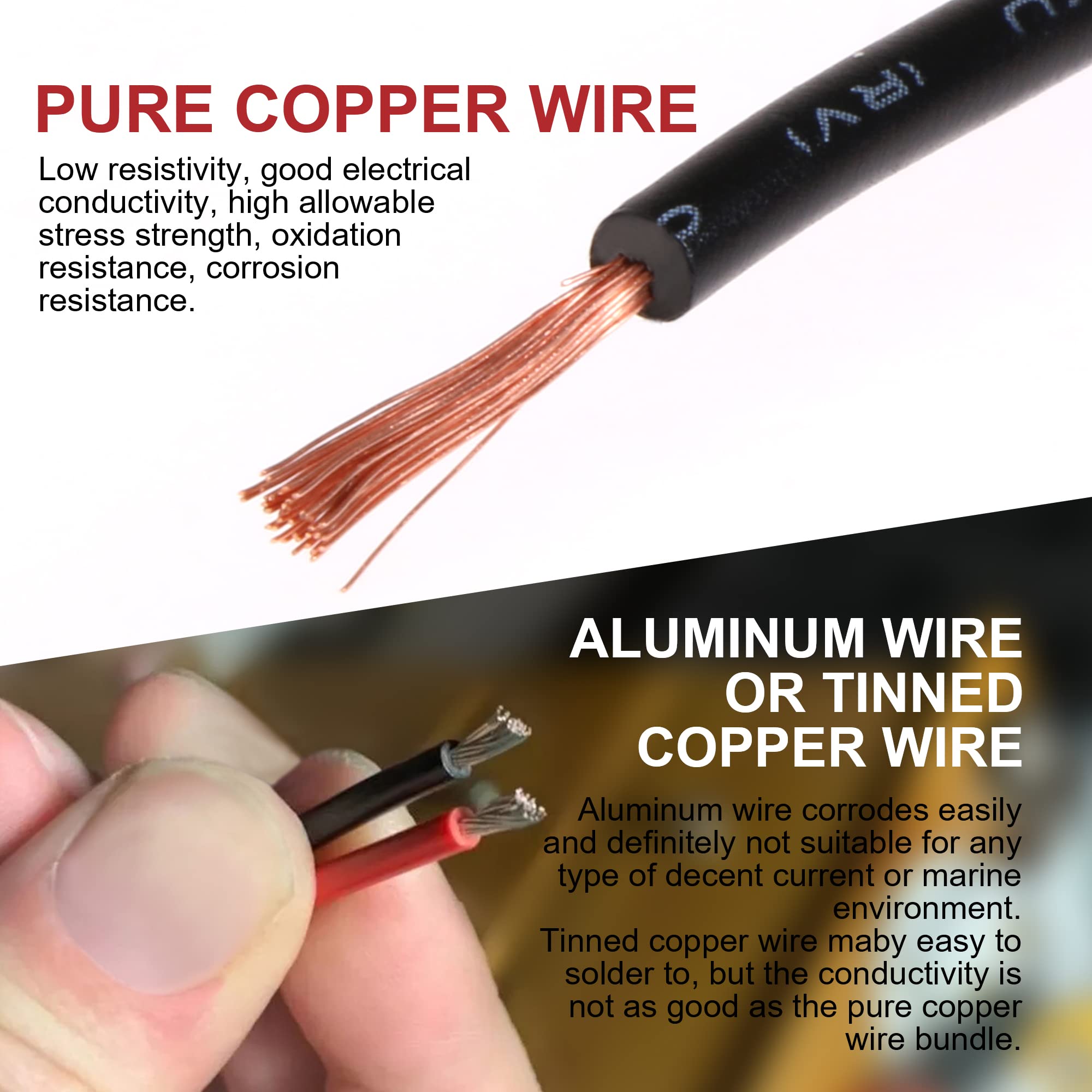5 Pairts 2 Pin Connector Waterproof Connector Male and Female Way 20AWG Wire Suitable for Car Truck Boat Other Wire Connection