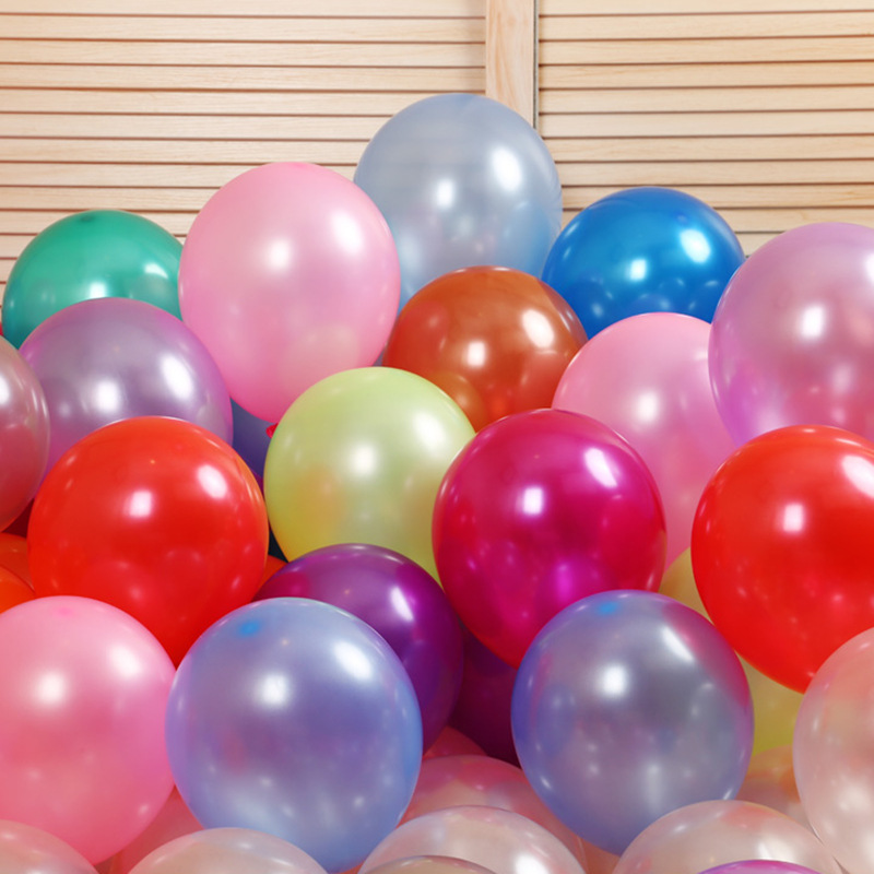 100 stk / pakke 10 tommer latex bryllupsdekoration fest ballon farverige helium fortykning perle balloner barn legetøj mix farver