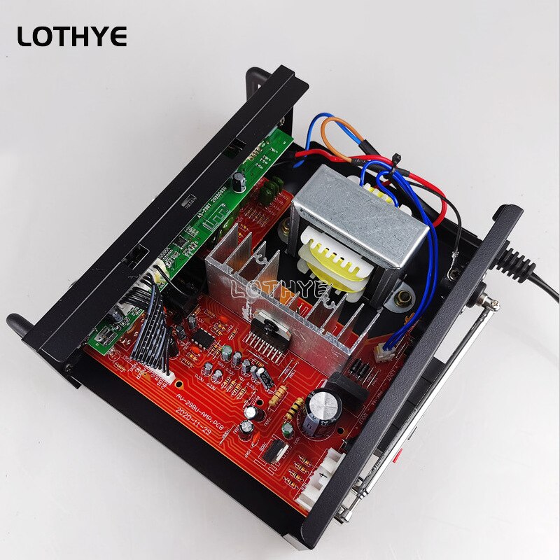 Bluetooth 5.0 Mini Audio Versterker 2.0 Kanaals 40W * 2 Hifi Digital Stereo Audio Versterker Home Theater Met afstandsbediening