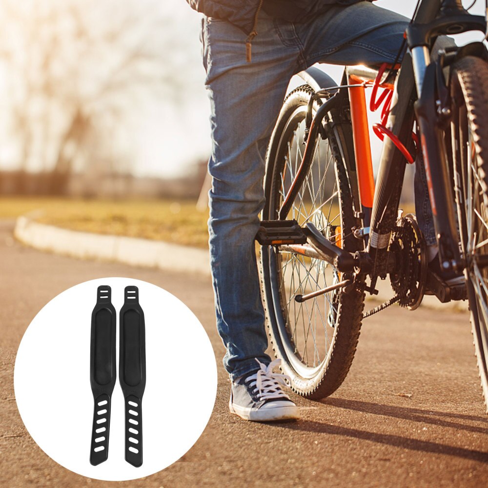 4 Pcs Foot Pedal Binding Band Foot Strap Lightweight Bike Pedal Straps for Gym Bike (Black)
