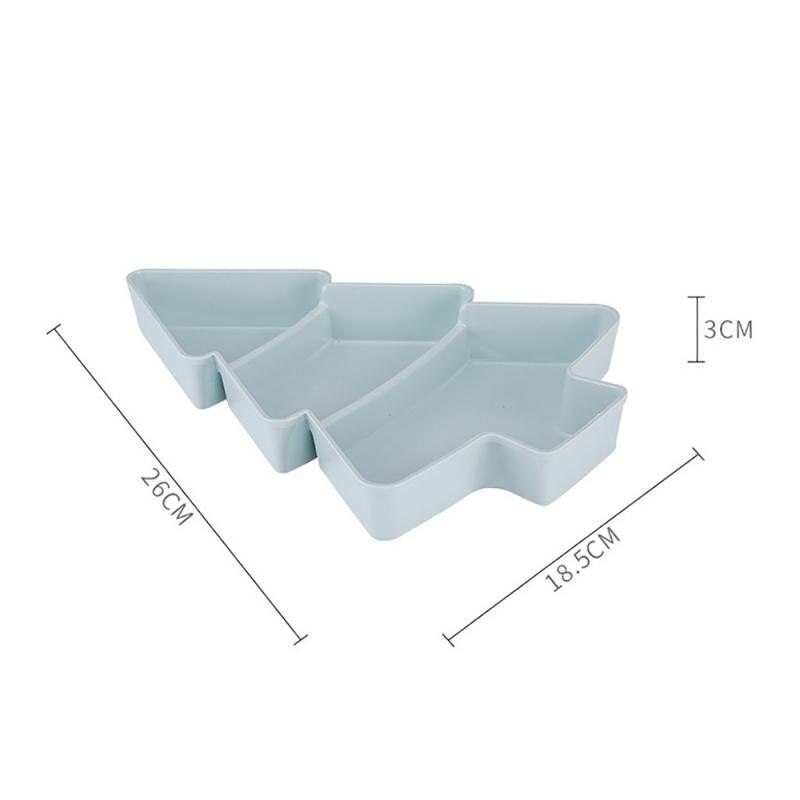 Christmas Tree Shape Candy Snacks Nuts Seeds Dry Fruits Plastic Plates Dishes Bowl Breakfast Tray Home Kitchen Gadgets