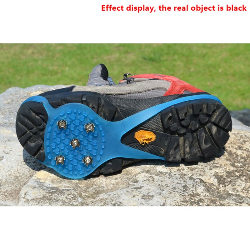 1 paire Marcher Taquet Pince À Glace Anti-dérapant Glace Neige Chaussure De Marche Spike Poignée Camping Escalade Glace Crampon Glace