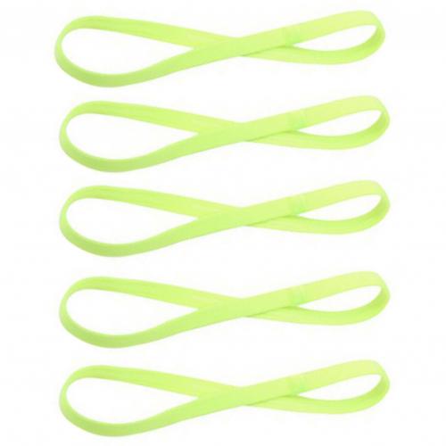 Bandas para el pelo para hombre y mujer, cinta para el pelo de Color caramelo, cinta deportiva antideslizante para correr, banda elástica de goma para el sudor, accesorios para el cabello de fútbol, 5 uds.: Fluorescent Yellow