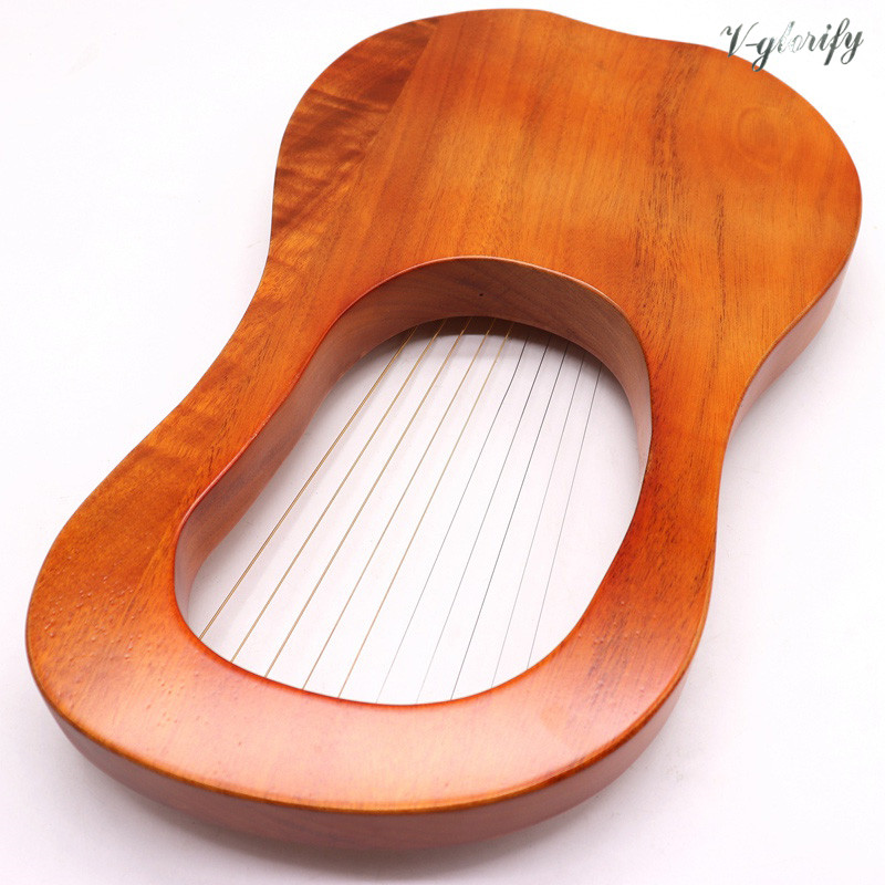 Lier Harp 10 String Houten Metalen Snaren Kleine Harp Okoume Hout String Instrument Met Stemsleutel Reinigingsdoekje Voor Beginner