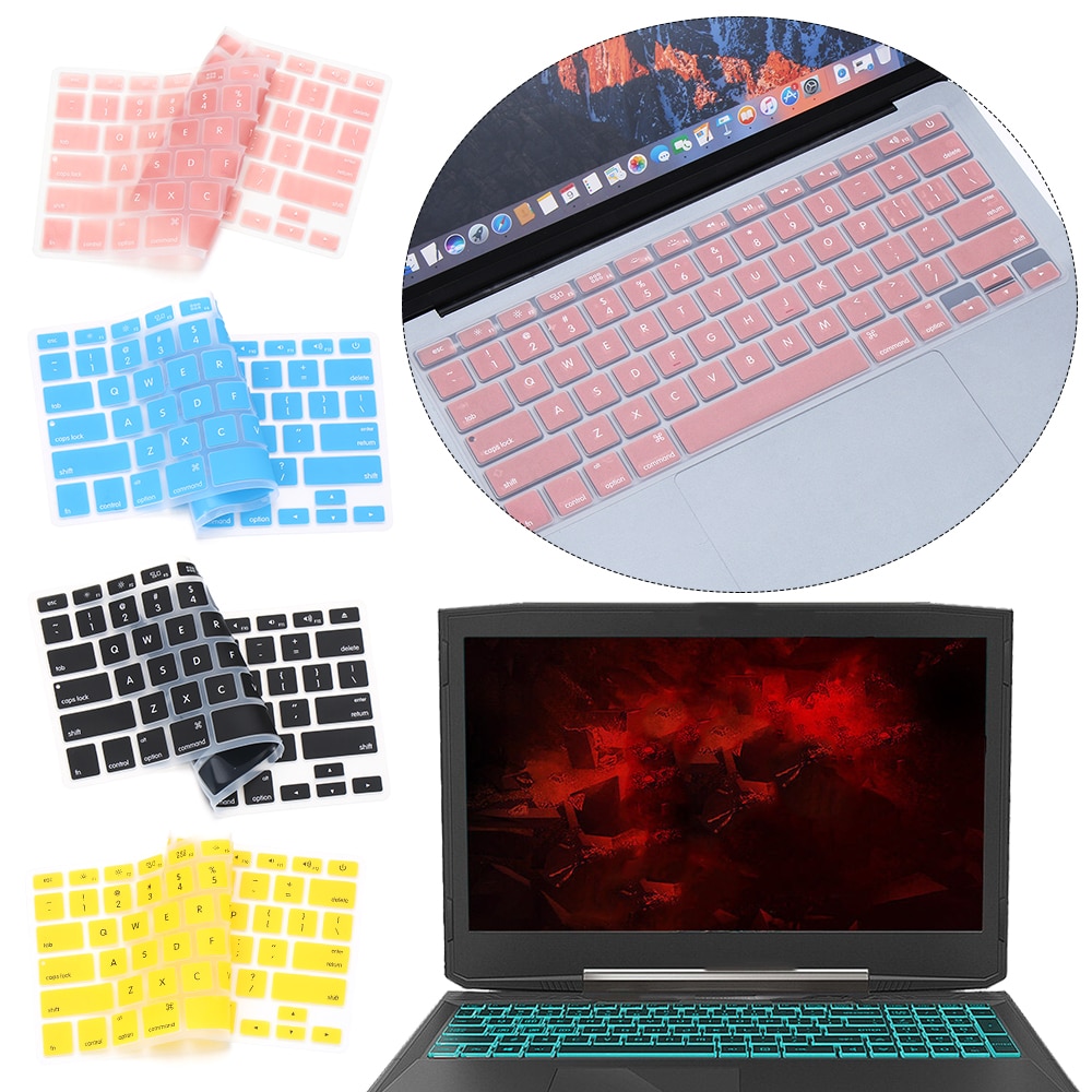 Silikonowa obudowa klawiatury miękki ochraniacz cukierkowe kolory dla Apple Macbook Pro Air 13 "15" 17 "akcesoria do laptopa