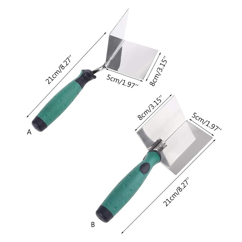 Drywall Inside &amp; Outside Corner Tool Flexes 90 Degree Corner Mudding Finish Tool Corner Trowel Ergonomic Grip Tool