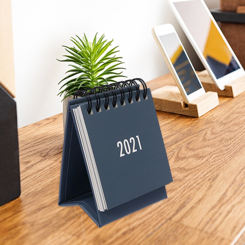 1Pc Kalender Effen Kleur Creatieve Desk Memo Schema Kalender Tafel Kalenders Voor Kantoor: Grey