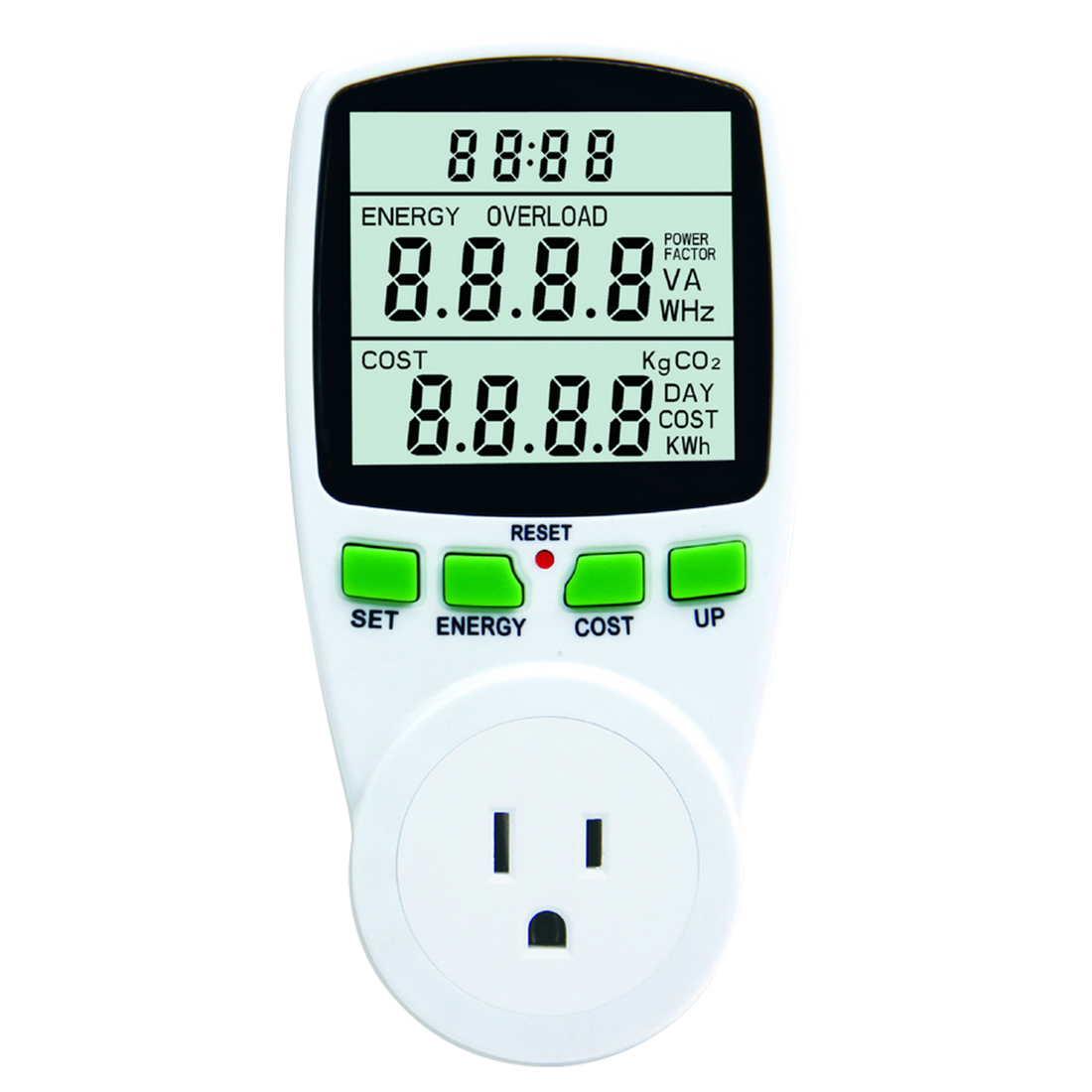 EU/US/UK Digital LCD Energy Meter Wattmeter Wattage Electricity Kwh Power Meter Measuring Measuring Outlet Power Analyzer