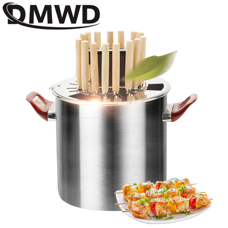 Household electric grill Vertical kebab grill smokeless rotisserie stainless steel electric BBQ barbecue machine 15-18 skewers
