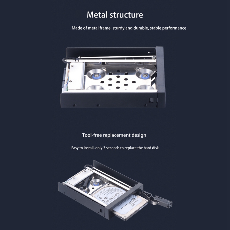 SSD HDD Storage Box 3.5-Inch Floppy Drive Panel Compatible with 2.5-Inch SATA Internal Hard Drive for Desktop PC Case