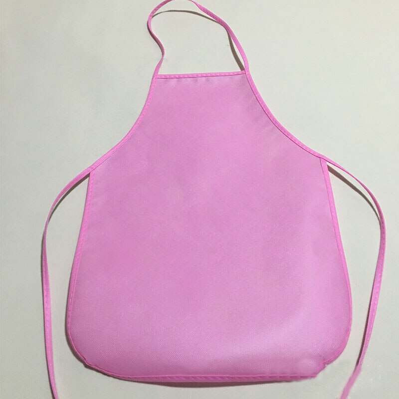 Unisex Colorful Children Aprons Waterproof Non-Woven Fabric Painting Kids Apron for Activities Art Painting Class Craft: Pink