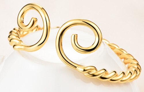 Macaco king pulseira aberta feminina, 2018 moda homens hwayugi namorados pulseiras joias no atacado: gold