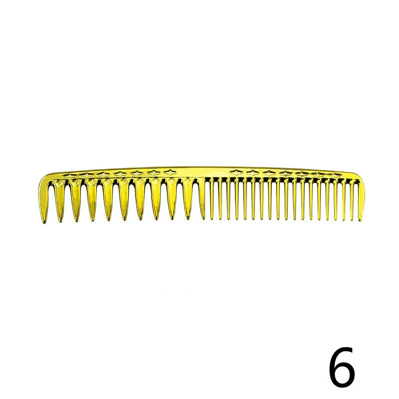 Hair salon hair stylist electroplated gold hairdresser cut comb hollow comb tip tail comb haircut comb: 6