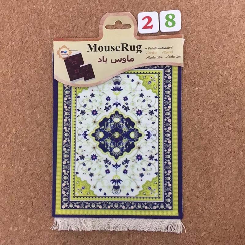 Mrgbest persan mini covor țesut mat mousepad stil retro model covor pad mouse pad cu franjuri home office decor mese artizanat: 28