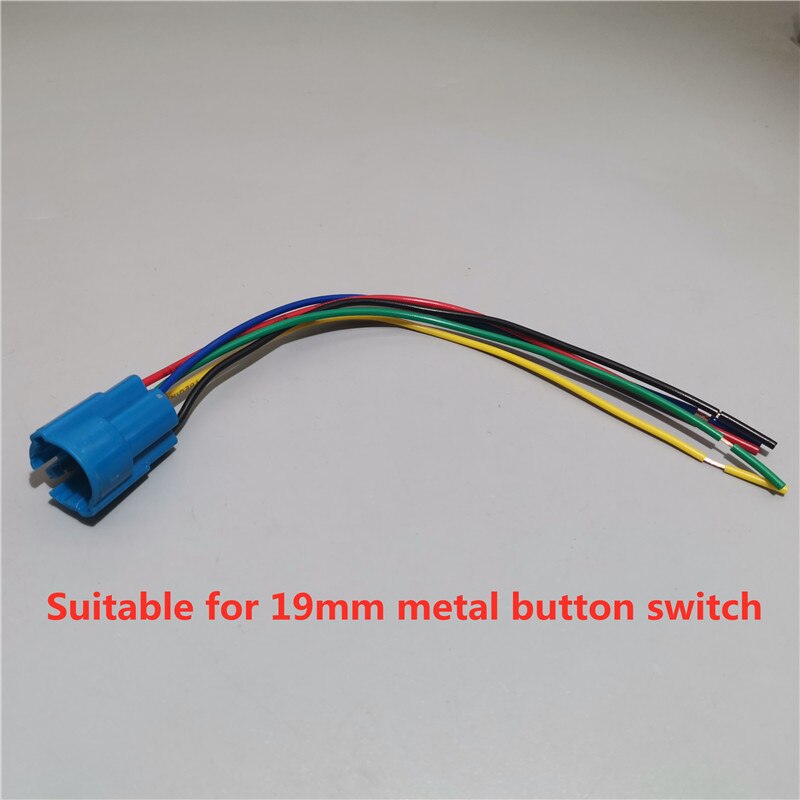 12mm 16mm 19mm 22mm 25mm Cable Socket for Metal Push Button Switch Wiring 2-6 Wires Stable Lamp Light Button: 19mm