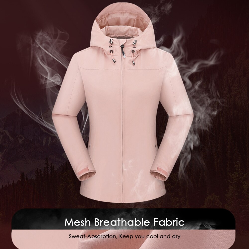 Women Mountain Waterproof Shell Jacket Ski Jacket Windproof Jacket Winter Warm Jacket for Camping Hiking Skiing